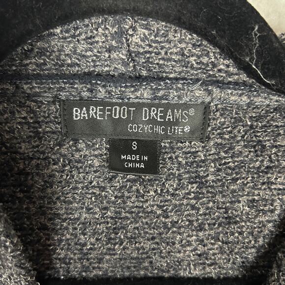 Barefoot Dreams Size S CozyChic Lite Resort Cardi Hooded Cardigan Sweater Relax - Picture 7 of 9